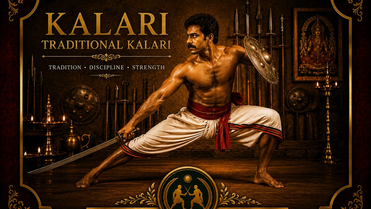 Kalaripayattu training session