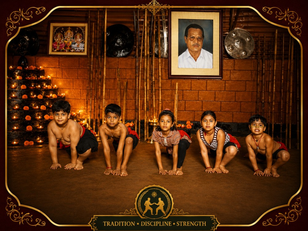 Traditional weapon training in Kalaripayattu